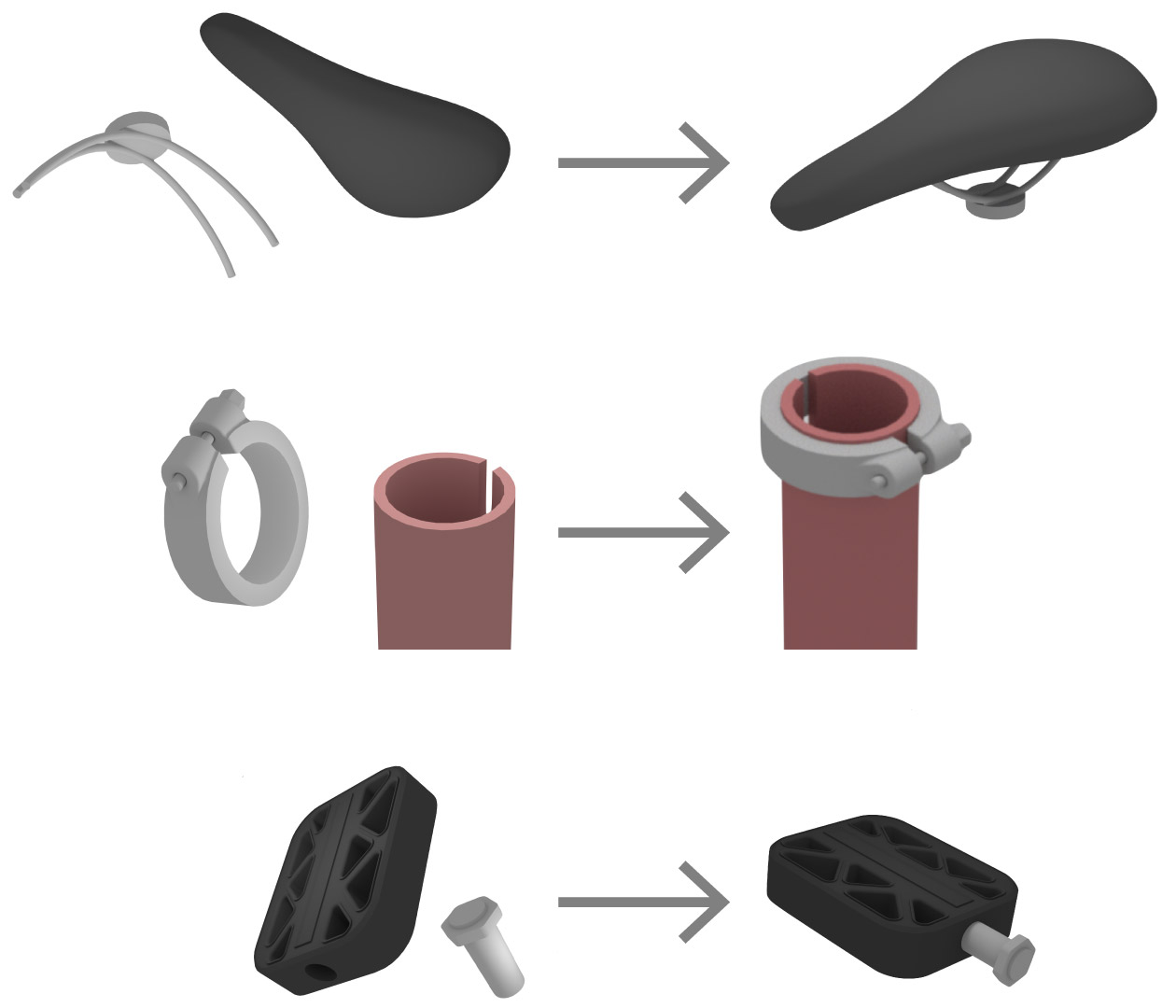 JoinABLe automatically creates joints to assemble a pair of parts.